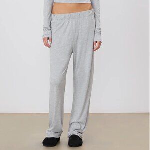 Eterne Light Gray Women's Henley Lounge Sweatpant Size Small